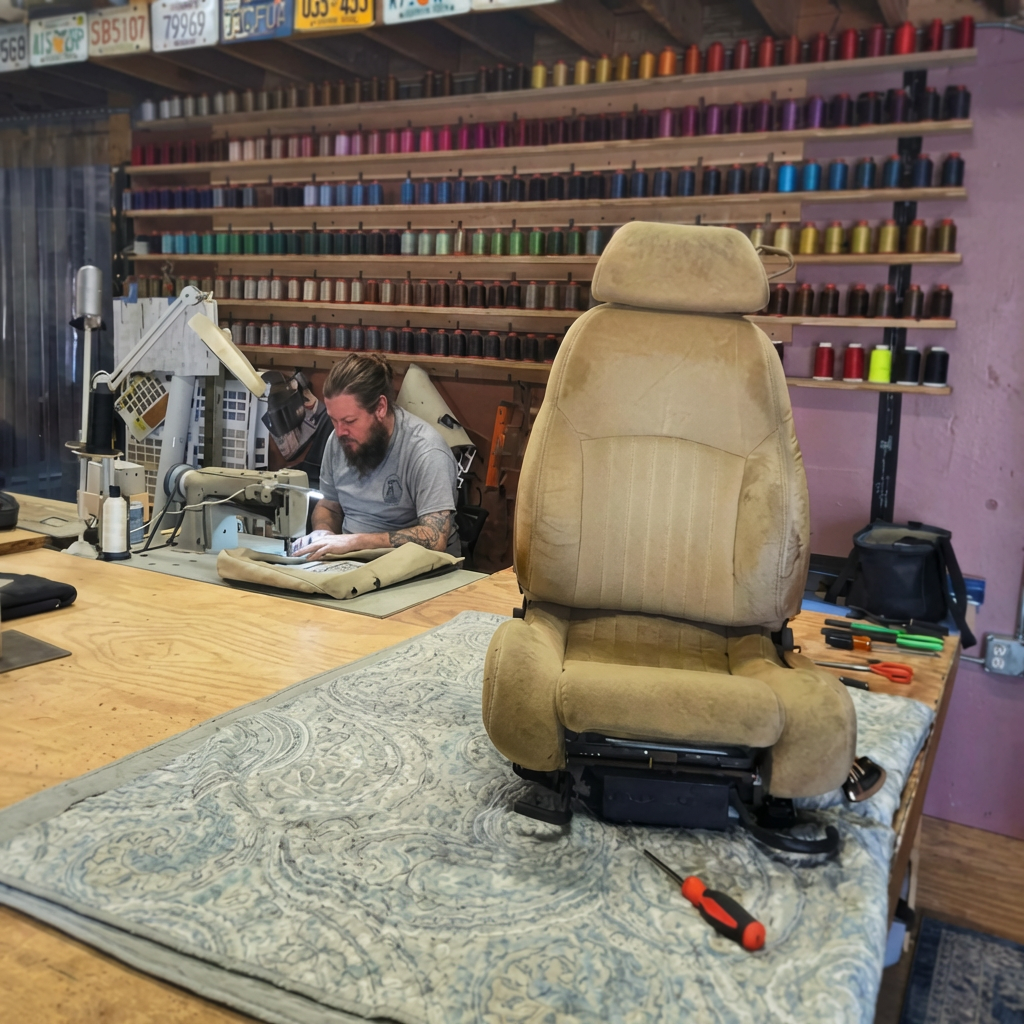 Upholstery work in progress