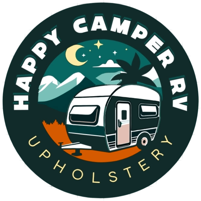 Happy Camper RV Upholstery Logo